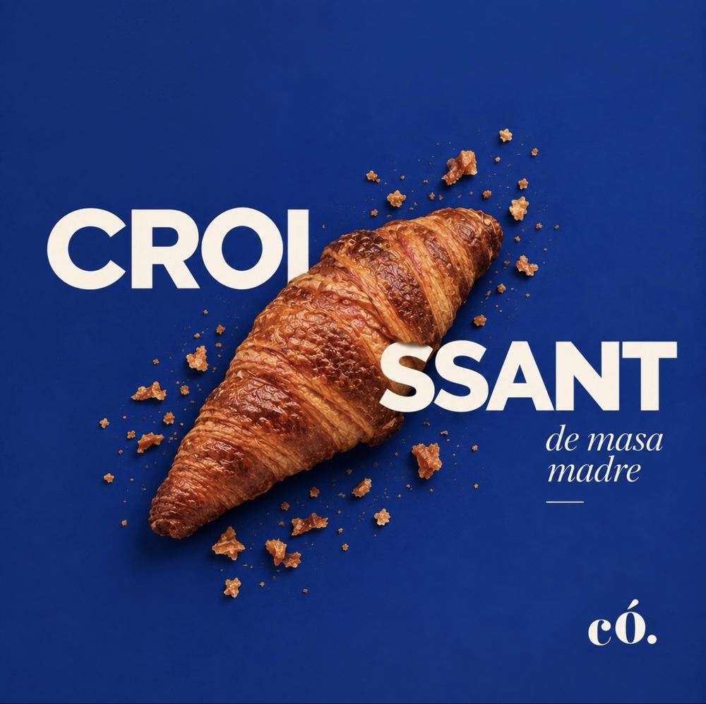 Croissant de masa madre de có.